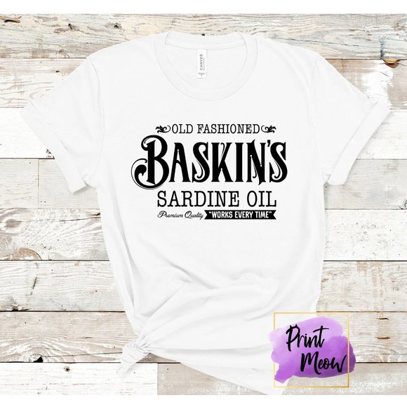 baskin sardine oil shirt
